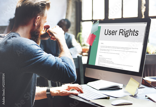 Users Rights Terms and Conditions Rule Policy Regulation Concept photo