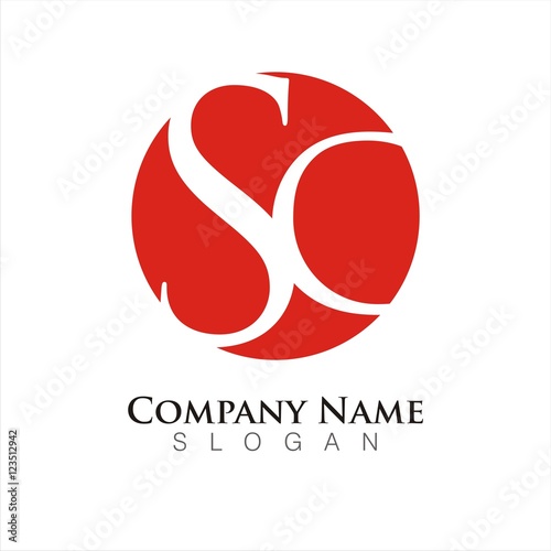 SC letters logo template