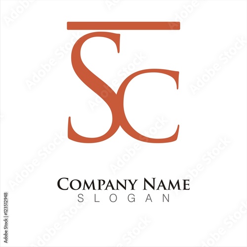 SC letters logo template