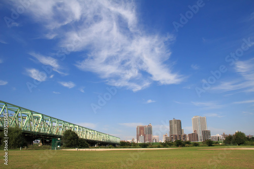 Autumn sky of Arakawa river © c11yg