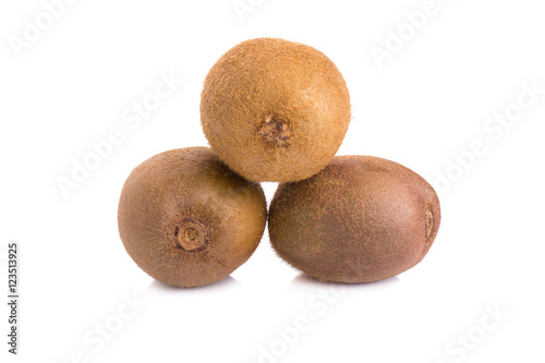 Kiwi fruit on white background