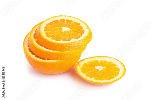 Orange fruit isolated on white background.