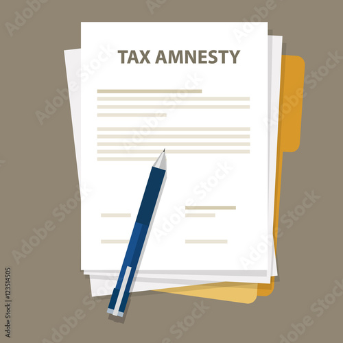 Tax amnesty illustration, government forgive taxation