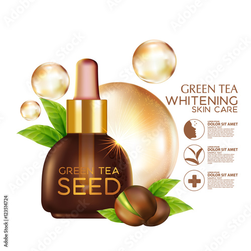 Green tea seed Oil Skin Care Cosmetic.