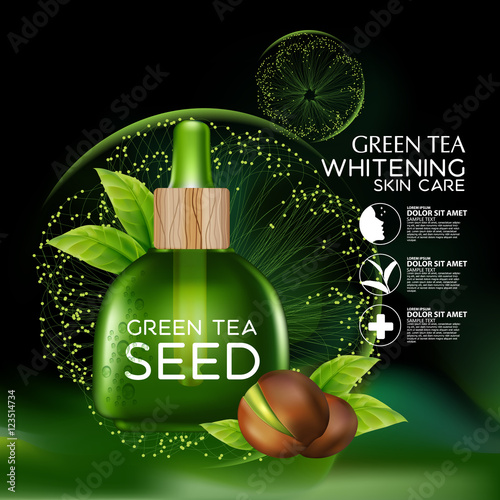 Green tea seed Oil Skin Care Cosmetic.