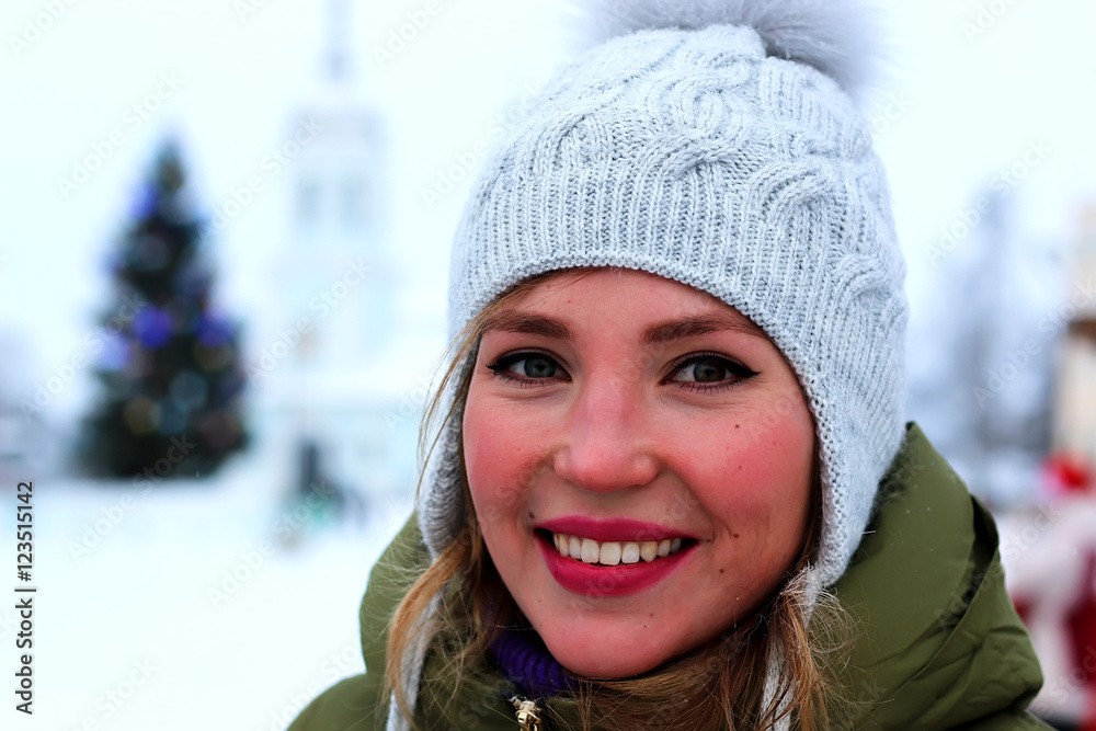 portrait of a girl in the winter portrait of a girl in the winter