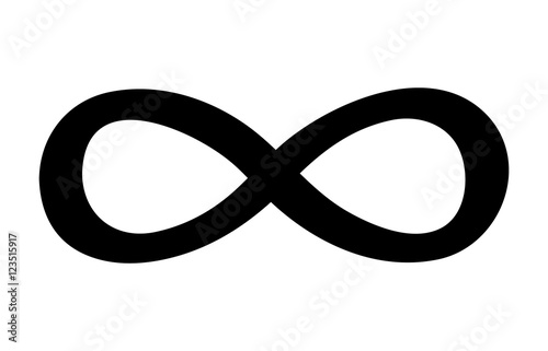 Endless infinity or infinite loop flat icon for apps and websites