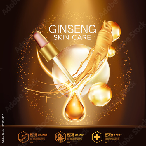 Ginseng Serum Skin Care Cosmetic