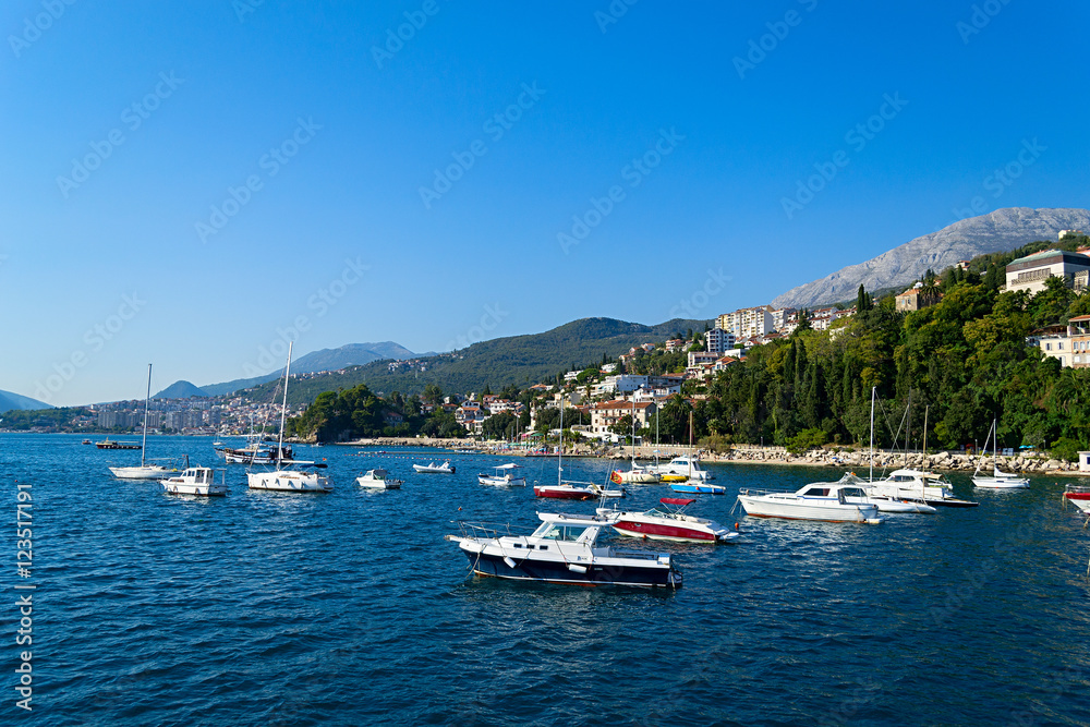 yachts in Porto Montenegro in Tivat Montenegro