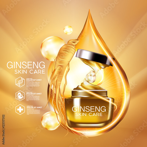 Ginseng Serum Skin Care Cosmetic