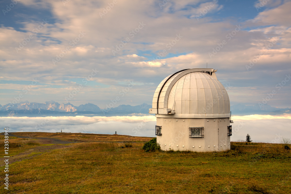 Observatory dome in the Gerlitzen Apls in Austria. Observatory dome in the Gerlitzen Apls in Austria.