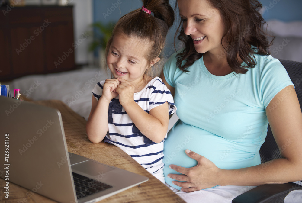 Mother and child spent time together Mother and child spent time together