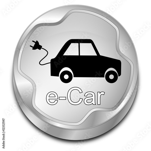 e-Car Button - 3D illustration