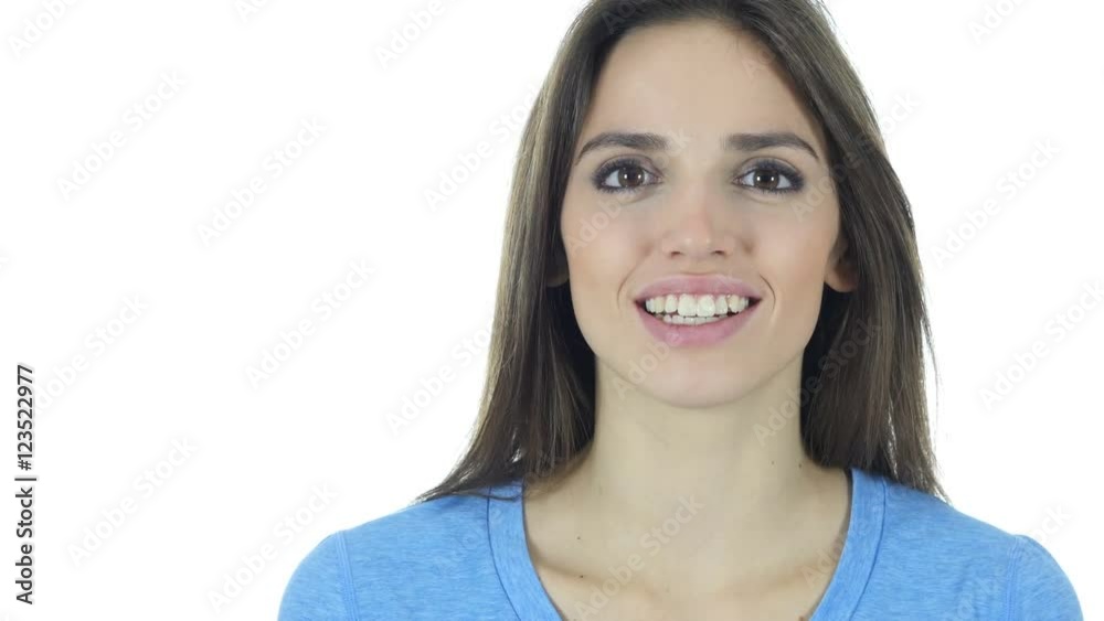 Skype, Woman Doing Online Video chat , White Background Skype, Woman Doing Online Video chat , White Background
