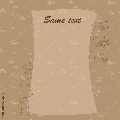 Smell something tasty. Blank for menu