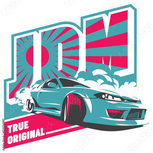 Burnout car, Japanese drift sport, JDM,