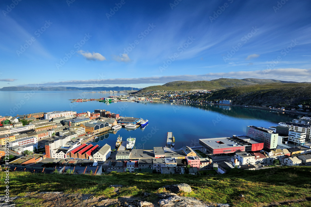 Fototapeta premium view of Hammerfest City, Norway