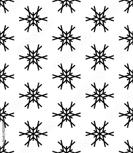 Abstract geometric christmas fashion pillow snowflakes pattern