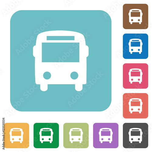 Flat bus icons