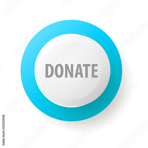 Donate. Web button for charity vector