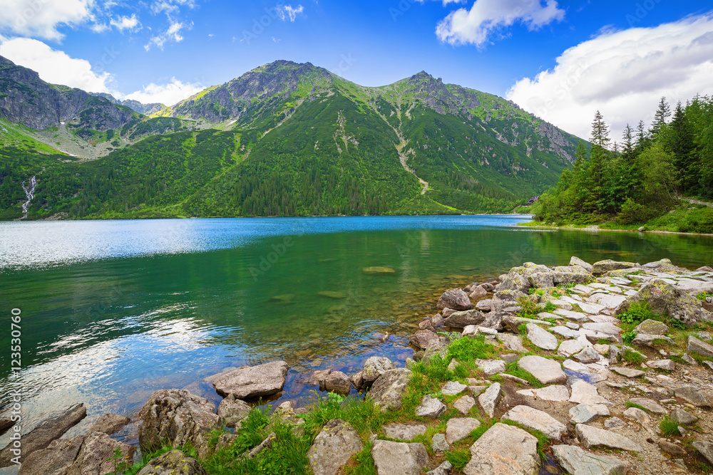 Fototapeta premium Eye of the Sea lake in Tatra mountains, Poland