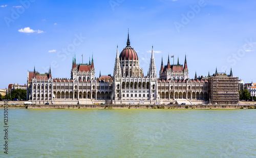 famous Hungarian parliament in Budapest