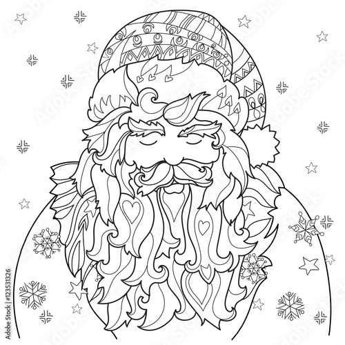 Vector cute christmas fairy tale town doodle.