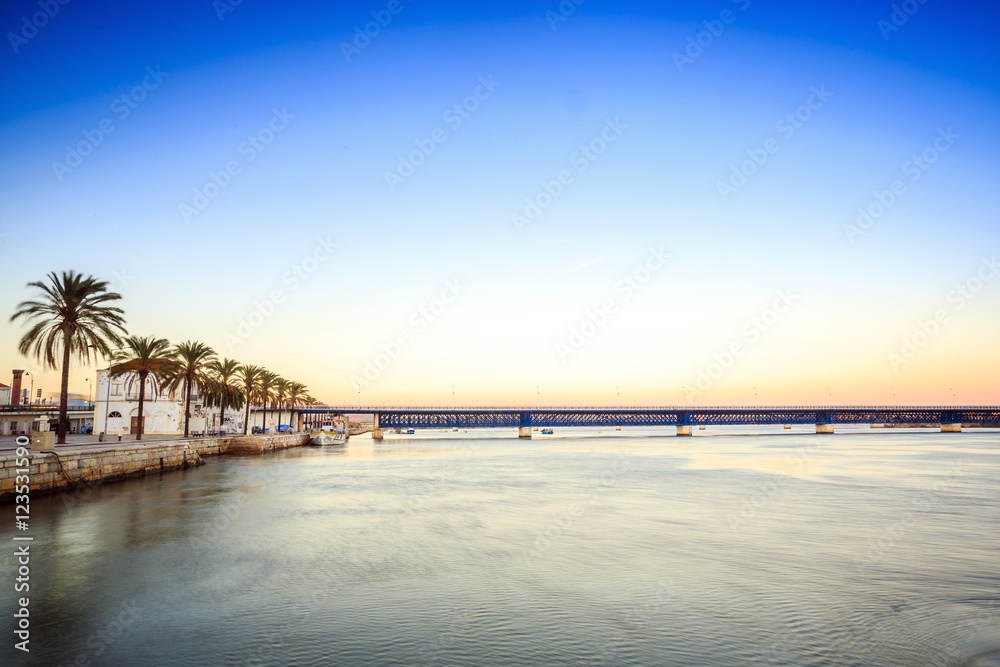 Arade River Coastline in Portimao, Algarve, Portugal Arade River Coastline in Portimao, Algarve, Portugal