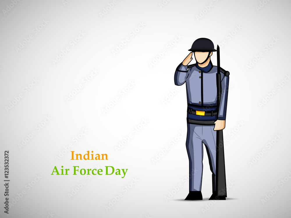 Illustration of elements for Indian Air Force Day