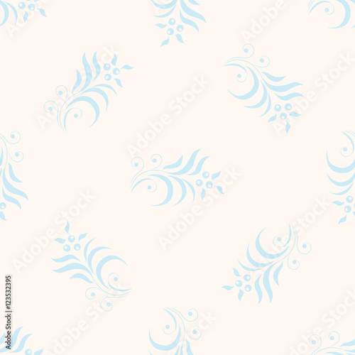 Fototapeta Naklejka Na Ścianę i Meble -  Seamless pattern with floral elements for wallpaper or fabric. 