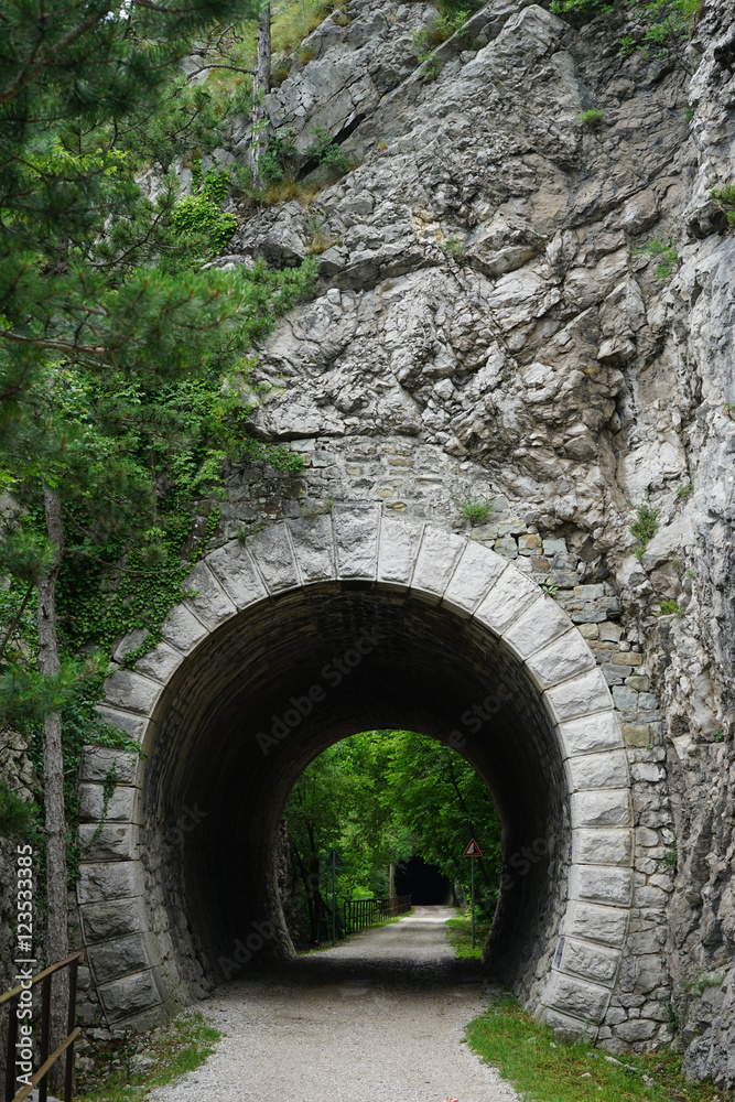 Tunnel in the rock