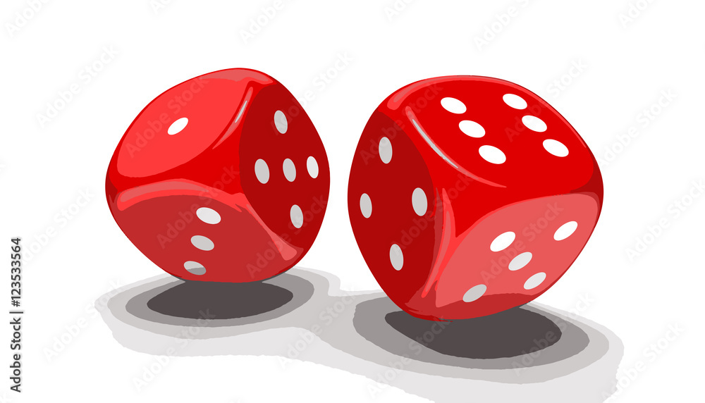 3d image of game dices. Image with clipping path 3d image of game dices. Image with clipping path