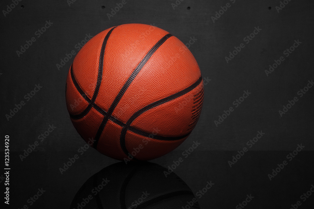 A picture of a basketball close up