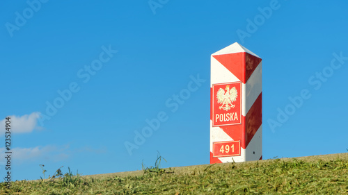 Polish border post on the border with Germany.