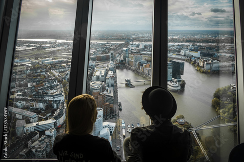 Aerial view of Dusseldorf Germay photo