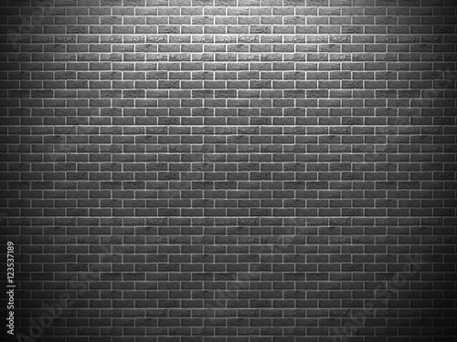 Dark black brick wall grunge background