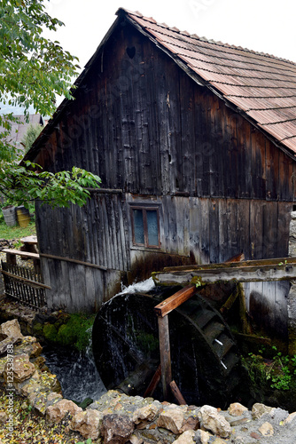 Old functional working mill wheel