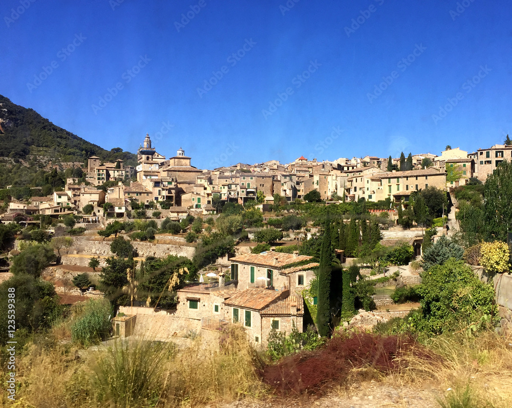 Valldemossa, Spain. View of the village