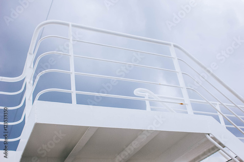 exterior stairs on the ship