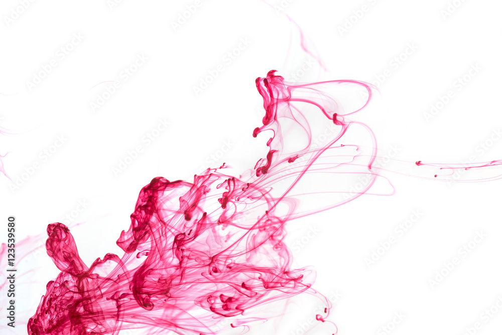 Red ink in water