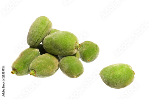 Almonds fruits isolated on a white background