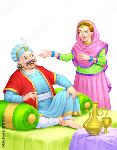 King with his queen