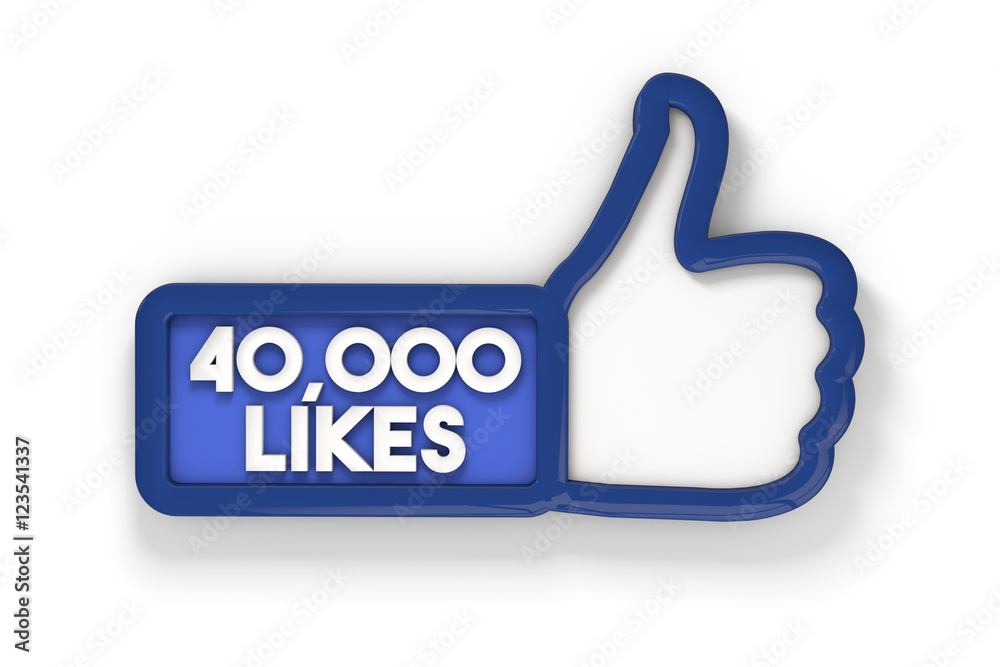 40,000 likes social media thumbs up banner 40,000 likes social media thumbs up banner