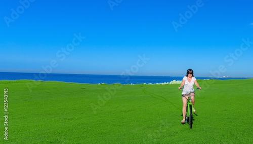 woman with bicycle © dbrus