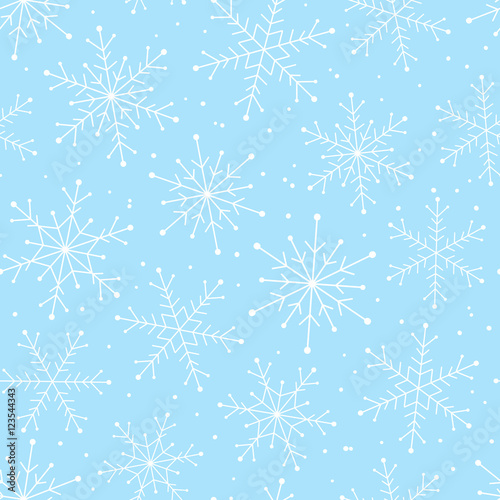 Seamless pattern with snowflakes ornate 11