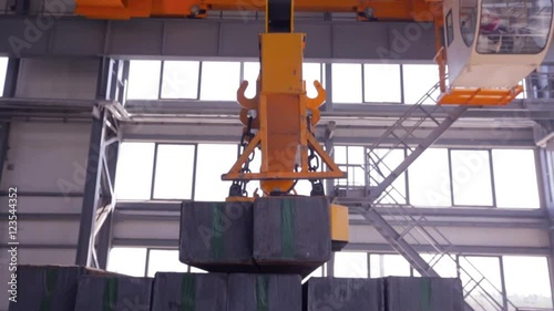 Close up of a factory overhead crane