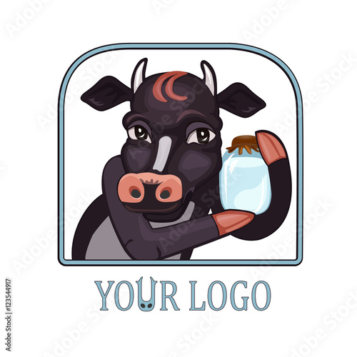 cute cow logo that keeps milk