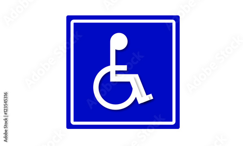 Square signal disabled person