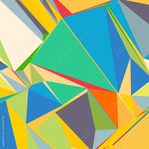 Abstract background with colorful triangles for magazines  bookl