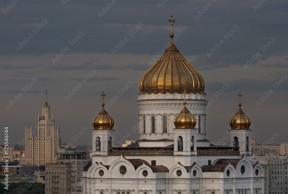 Great Moscow Christ the Savior Cathedral in the evening.